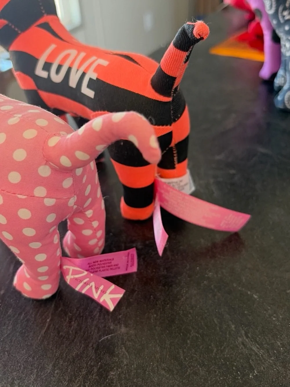 Vintage Victoria’s Secret holiday Christmas dog & love pink dog